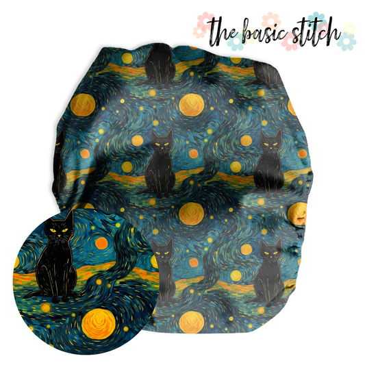 PREORDER Van Gogh’s Cat Fitted Diaper