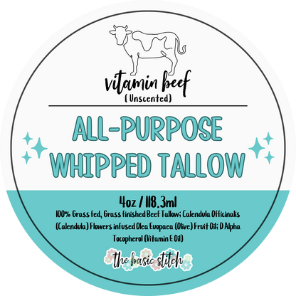 Vitamin Beef unscented all-purpose whipped tallow