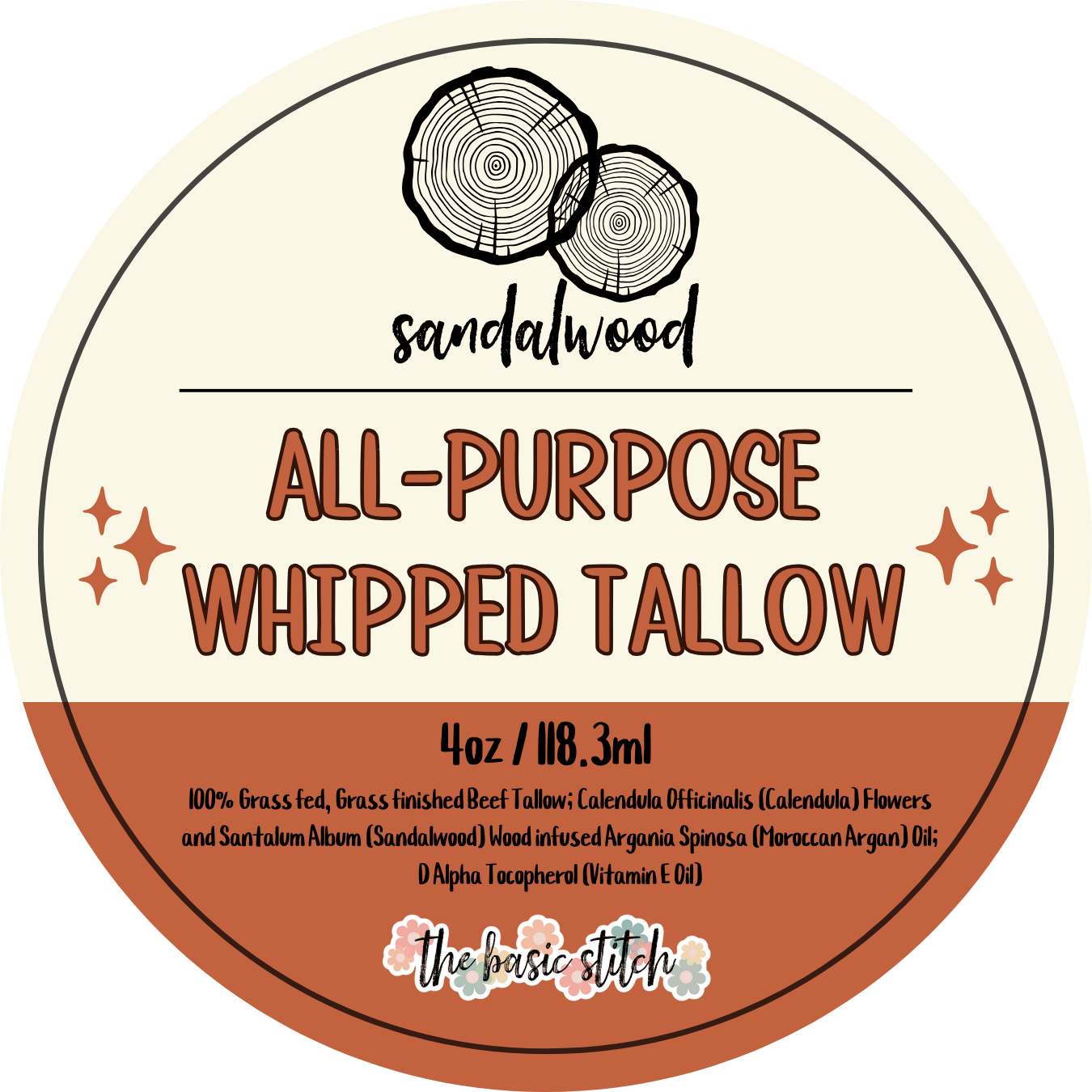 Sandalwood all-purpose whipped tallow balm