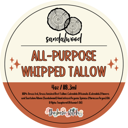 Sandalwood all-purpose whipped tallow balm