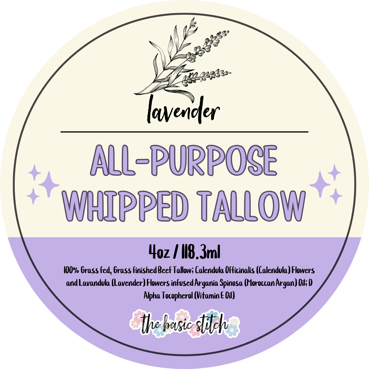 Lavender all-purpose whipped tallow balm