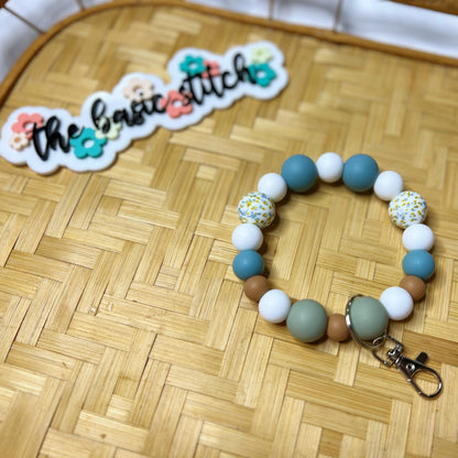 Silicone Beaded Bangle Keychains