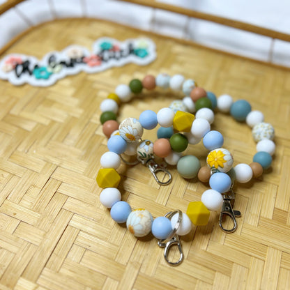 Silicone Beaded Bangle Keychains