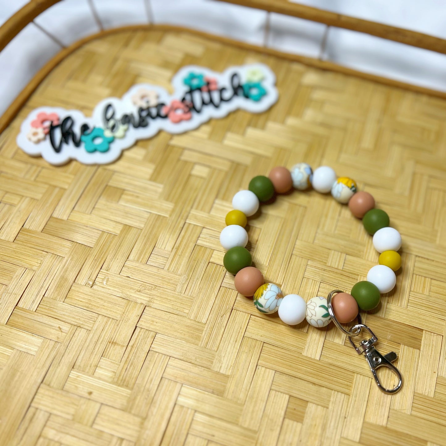 Silicone Beaded Bangle Keychains