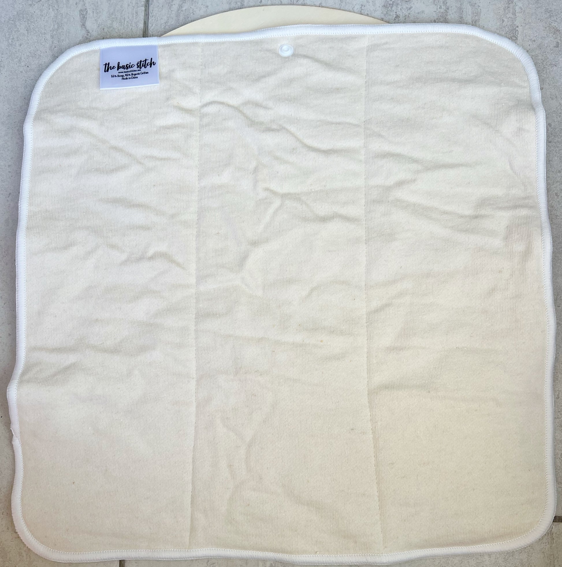 Unfolded 3 layer hemp trifold cloth diaper insert