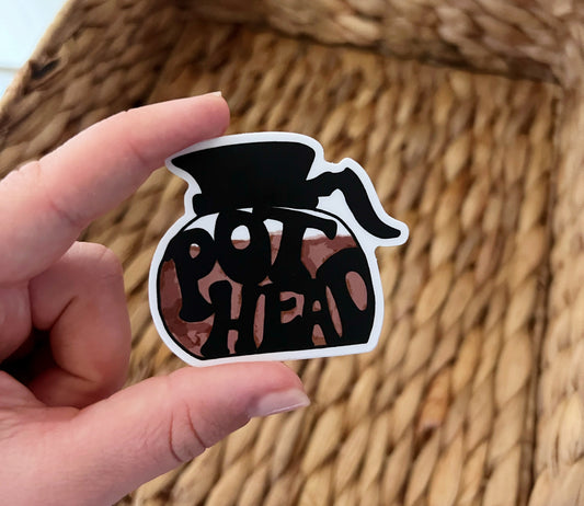 Coffee Pot Head Sticker